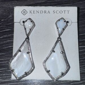 Kendra Scott White Drop Earrings